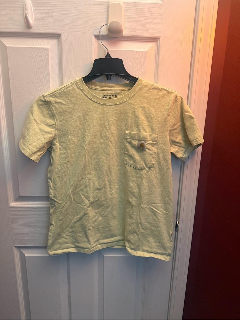 Carhartt Men's Short-Sleeve Pocket Tee in Pale Yellow